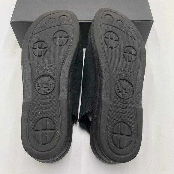 Mephisto Sandals Women's Size 9  Black Leather‎ slingback Peep Toe - Picture 11 of 11